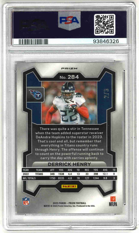2023 Panini Prizm White Knight Derrick Henry /3 PSA 10 #284