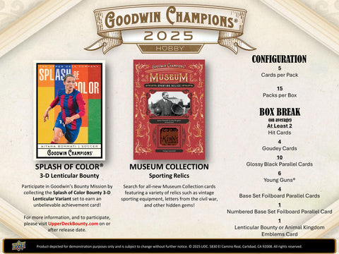 2025 Upper Deck Goodwin Champions Hobby