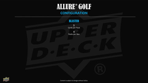 2026 Upper Deck Allure Golf Blaster