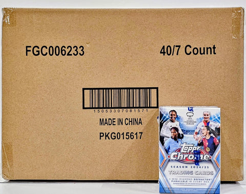 2024/25 Topps Chrome UEFA Women's Champions League Soccer 7-Pack Blaster