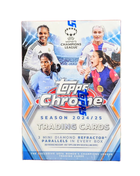2024/25 Topps Chrome UEFA Women's Champions League Soccer 7-Pack Blaster