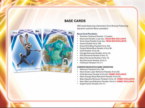 2026 Topps Disney Neon Mega