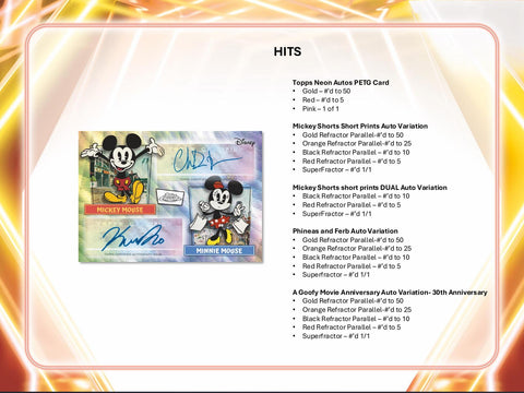 2026 Topps Disney Neon Hobby (Presell)
