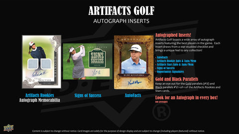 2026 Upper Deck Artifacts Golf Hobby