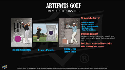 2026 Upper Deck Artifacts Golf Hobby