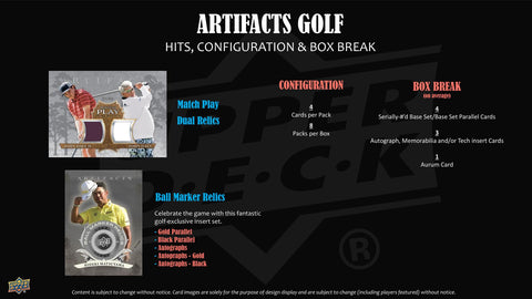 2026 Upper Deck Artifacts Golf Hobby