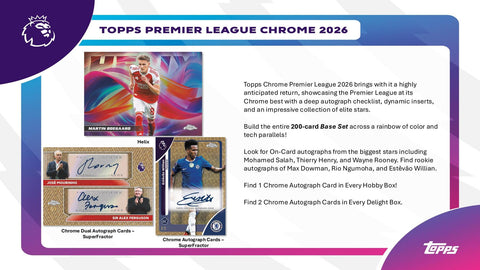 2026 Topps Chrome Premier League EPL Soccer Hobby