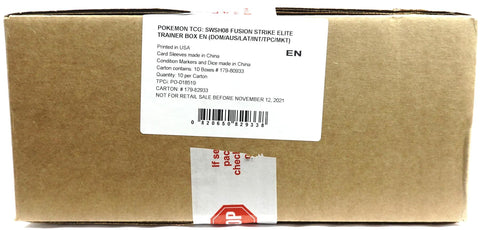 Pokemon Sword & Shield: Fusion Strike Elite Trainer