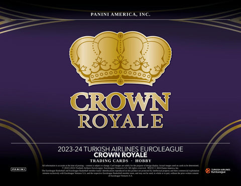 2023/24 Panini Crown Royale Turkish Airlines EuroLeague Basketball Hobby