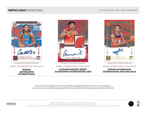 2023/24 Panini Impeccable Basketball International Hobby