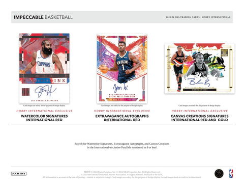 2023/24 Panini Impeccable Basketball International Hobby