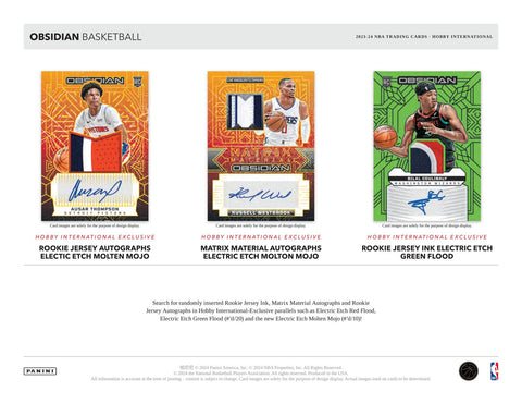 2023/24 Panini Obsidian Basketball International Hobby