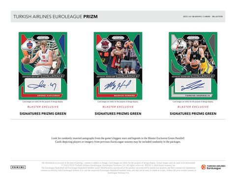 2023/24 Panini Prizm Turkish Airlines EuroLeague Basketball 6-Pack Blaster Box