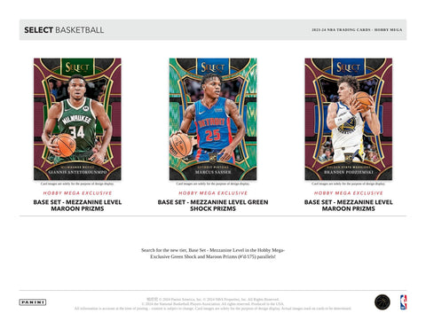 2023/24 Panini Select Basketball Hobby Mega (Green Shock Prizms)