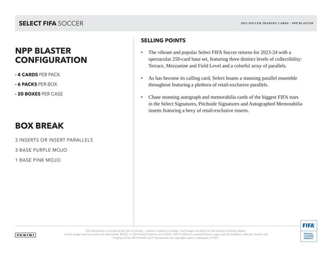 2023/24 Panini Select FIFA Soccer 6-Pack Blaster