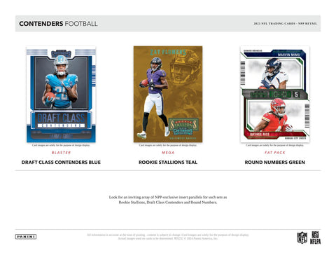 2023 Panini Contenders Football 5-Pack Hobby Blaster (Blue Parallels!)