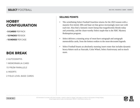 2023 Panini Select Football Hobby
