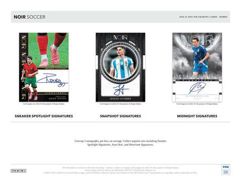2024/25 Panini Noir Soccer Hobby 2024/25 Panini Noir Soccer Hobby Box
