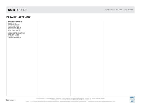 2024/25 Panini Noir Soccer Hobby 2024/25 Panini Noir Soccer Hobby Box