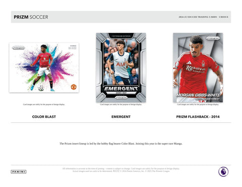 2024/25 Panini Prizm Premier League EPL Soccer Choice