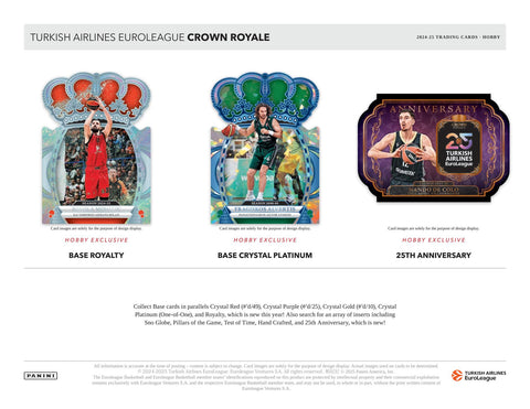 2024/25 Panini Turkish Airlines Euroleague Crown Royale Basketball Hobby