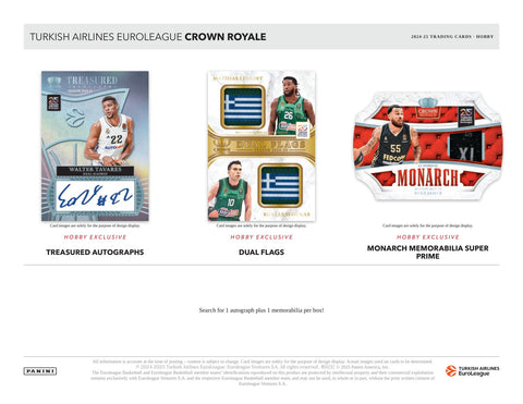 2024/25 Panini Turkish Airlines Euroleague Crown Royale Basketball Hobby
