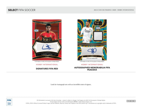 2024/25 Panini Select FIFA Soccer International Hobby