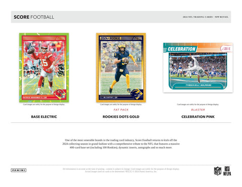 2024 Panini Score Football Retail 24-Pack