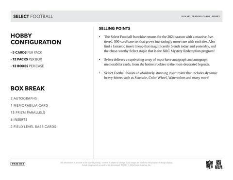 2024 Panini Select Football Hobby