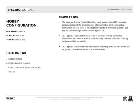 2024 Panini Spectra Football Hobby