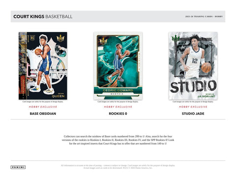 2025/26 Panini Court Kings Basketball Hobby