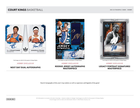 2025/26 Panini Court Kings Basketball Hobby