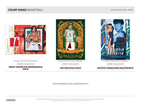 2025/26 Panini Court Kings Basketball Hobby