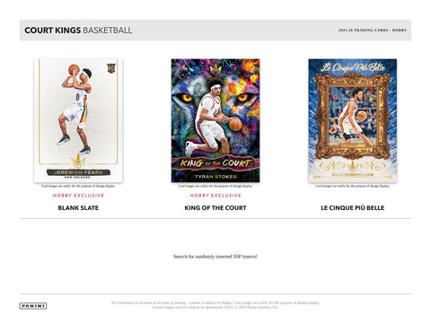 2025/26 Panini Court Kings Basketball Hobby