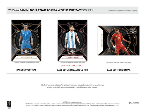 2025/26 Panini Noir Road to FIFA World Cup Soccer Hobby International