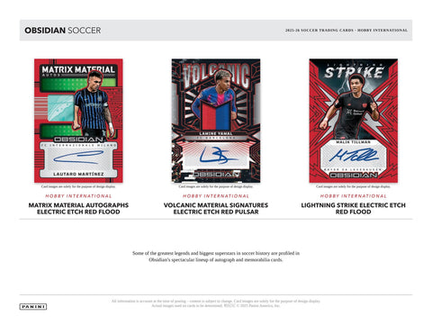 2025/26 Panini Obsidian Soccer Hobby International