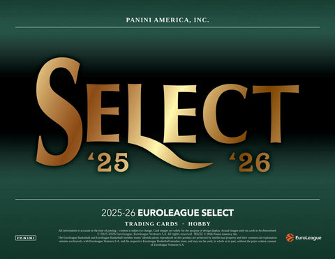 2025/26 Panini Select EuroLeague Basketball Hobby