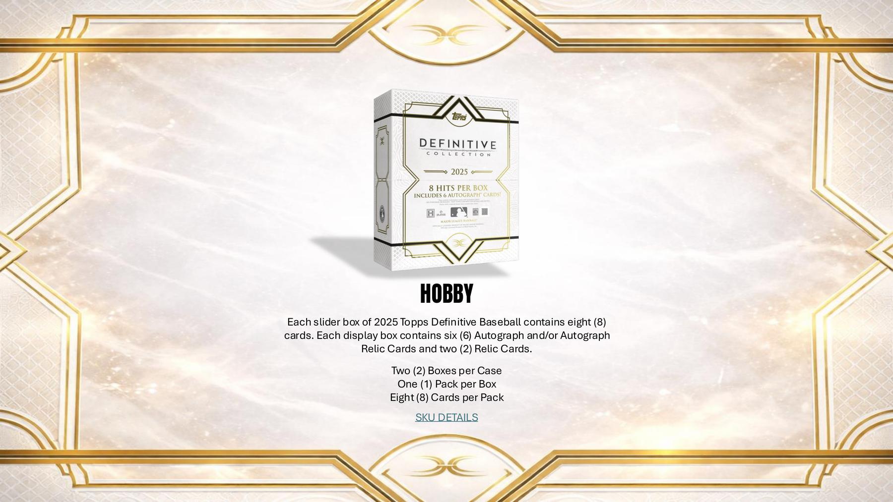 2025 Topps Definitive Collection Baseball Hobby – Dave & Adam's Europe