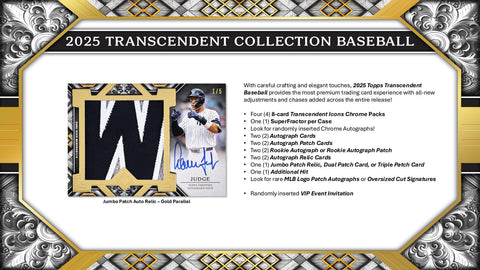 2025 Topps Transcendent Collection Baseball Hobby Case