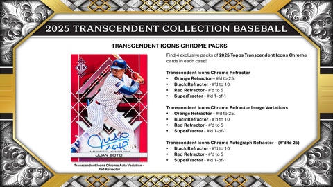 2025 Topps Transcendent Collection Baseball Hobby Case