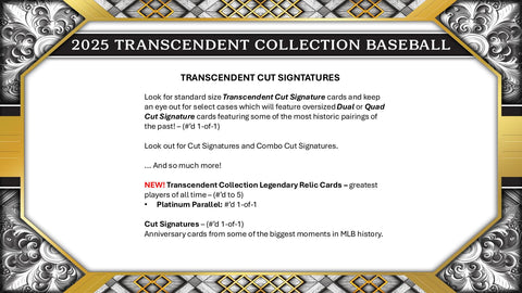 2025 Topps Transcendent Collection Baseball Hobby Case