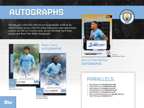 2025/26 Topps Manchester City Soccer Team Set