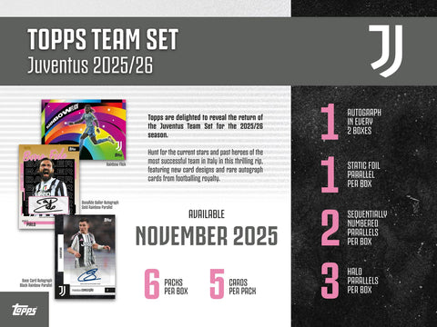 2025/26 Topps Juventus Soccer Team Set Box