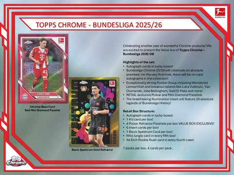 2025/26 Topps Chrome Bundesliga Soccer 7-Pack Blaster