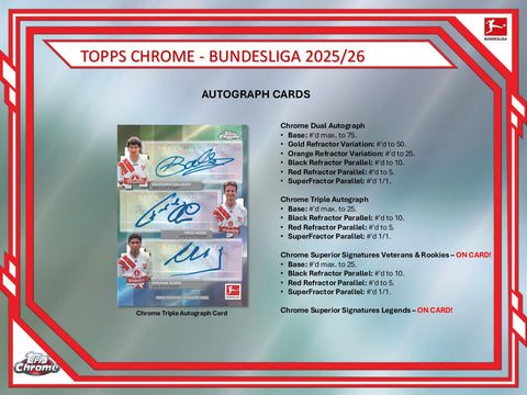 2025/26 Topps Chrome Bundesliga Soccer 7-Pack Blaster