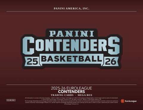 2025/26 Panini Contenders EuroLeague Basketball Mega Hobby