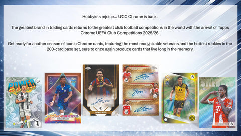 2025/26 Topps Chrome UEFA Club Competitions Soccer Hobby