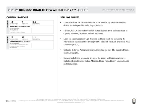 2025/26 Panini Donruss Road to FIFA World Cup Soccer Blaster
