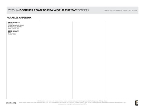 2025/26 Panini Donruss Road to FIFA World Cup Soccer Blaster