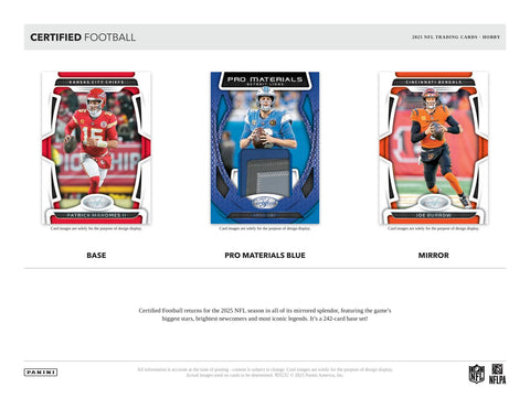 2025 Panini Certified Football Hobby